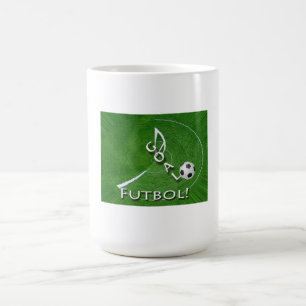 Caneca De Café Eu adoro futebol de Futebol personalizável