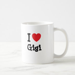 Caneca De Café Eu adoro Gigi coração T-Shirt