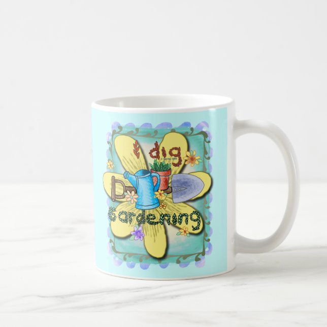 Caneca De Café Eu Adoro Jardinagem (Direita)