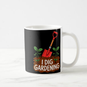 Caneca De Café Eu Adoro Jardinagem Pá Engraçada Amantes de Planta