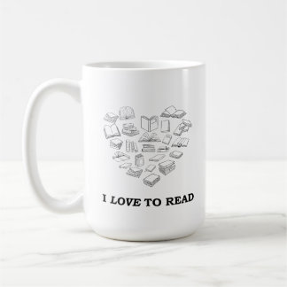 Caneca De Café Eu Adoro Ler