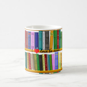 Caneca De Café Eu adoro ler livros Thunder_Cove