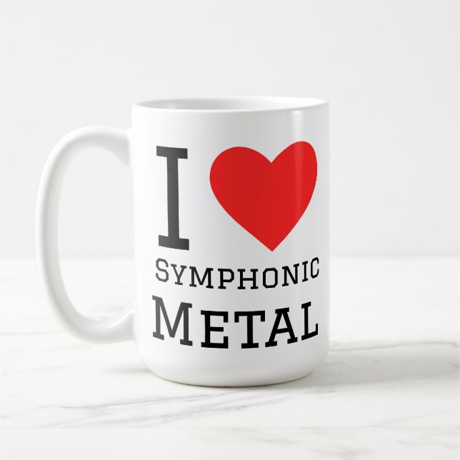 Caneca De Café Eu adoro metal sinfônico (Esquerda)