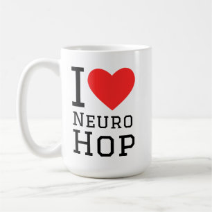 Caneca De Café Eu adoro o adesivo quadrado do salto neuro