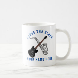 Caneca De Café Eu adoro o blues