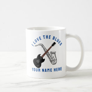 Caneca De Café Eu adoro o blues