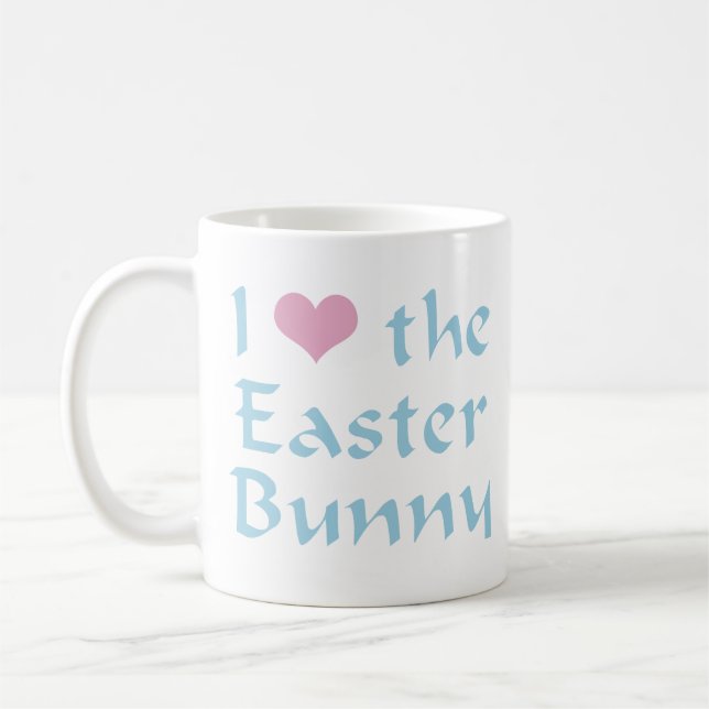 Caneca De Café Eu adoro o coelho da Páscoa (Esquerda)