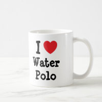 Eu adoro o coração do Polo Aquático personalizado