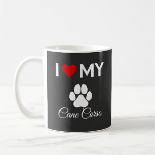 Caneca De Café Eu adoro o nome personalizado Cane Corso