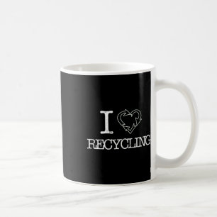 Caneca De Café Eu adoro o Reciclagem Clima Mudanças Climáticas Ci
