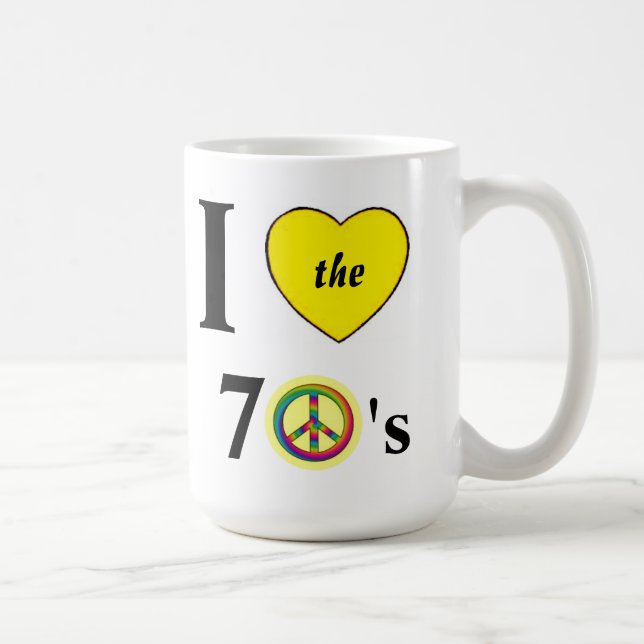 Caneca De Café Eu adoro os anos 70 (Direita)