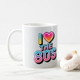 Caneca De Café Eu adoro os anos 80
