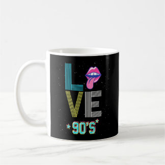 Caneca De Café Eu adoro os noventa Lábios da Vintage dos anos 90