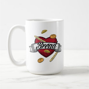 Caneca De Café Eu Adoro Pão