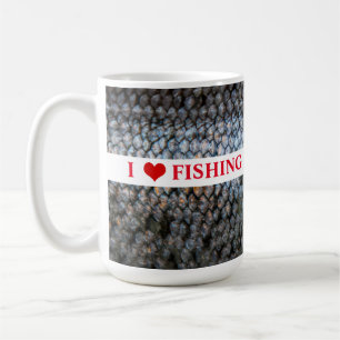 Caneca De Café Eu Adoro Pescar Truta Arco-Íris