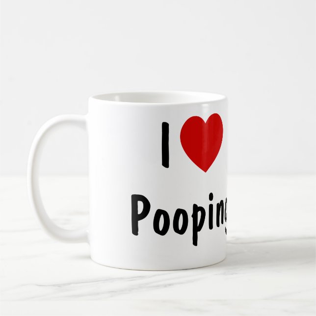 Caneca De Café Eu Adoro Pooping (Esquerda)