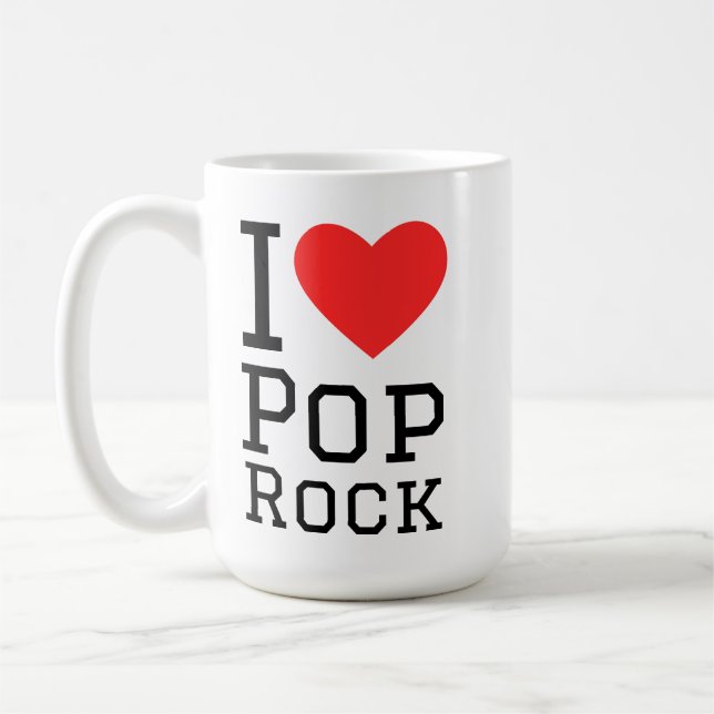 Caneca De Café Eu adoro pop rock (Esquerda)