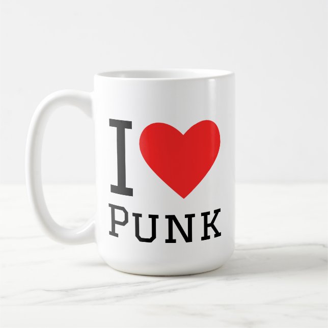Caneca De Café Eu adoro punk (Esquerda)