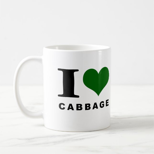 Caneca De Café Eu adoro repolho (Esquerda)