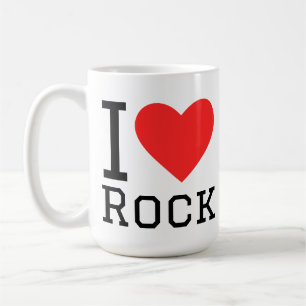 Caneca De Café Eu adoro rock