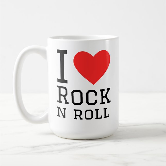 Caneca De Café Eu adoro rock and roll (Esquerda)