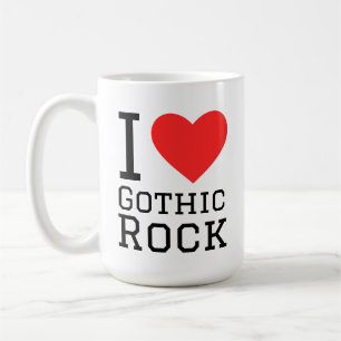 Caneca De Café Eu adoro rock gótico