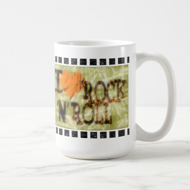 Caneca De Café Eu adoro Rock 'N' Roll - Mugs (Direita)
