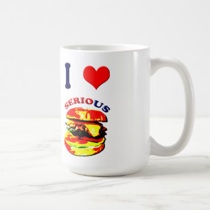 Caneca De Café Eu Adoro Sérios Burgers