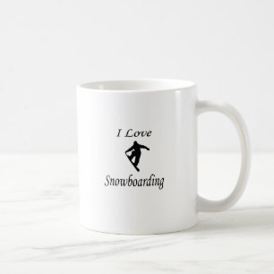 Caneca De Café Eu Adoro Snowboard