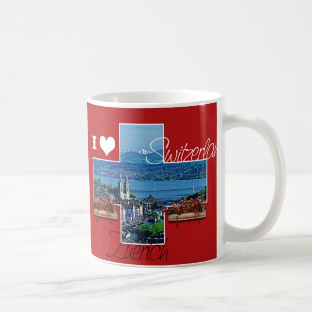 Caneca De Café Eu adoro Suiça (Direita)