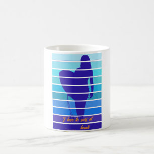 Caneca De Café Eu adoro surf na praia