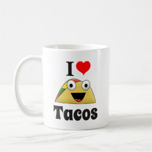 Caneca De Café Eu Adoro Tacos