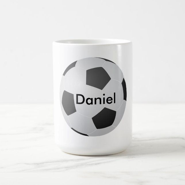 Caneca De Café Eu adoro Vazio de futebol personalizável (Centro)