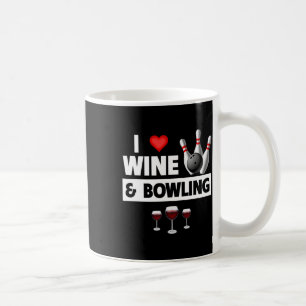 Caneca De Café Eu Adoro Vinho E Boliche Byll Pins Bowler Strike D