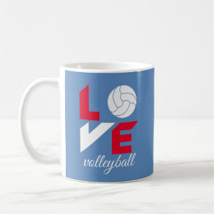 Caneca De Café Eu adoro vôlei