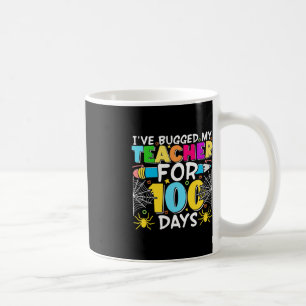 Caneca De Café Eu agarrei meu professor por 100 dias de escola