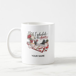 Caneca De Café Eu Agendo o Caos – Presente Divertido para Secretá
