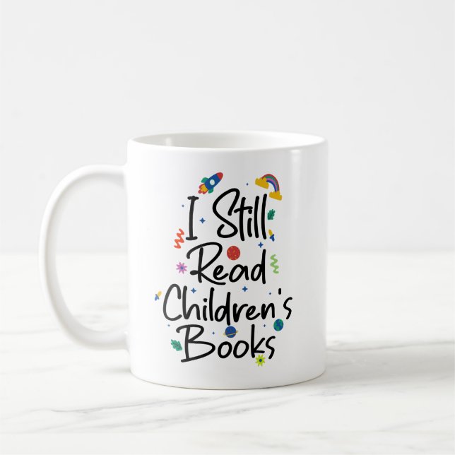 Caneca De Café Eu Ainda Li Livros Para Crianças (Esquerda)