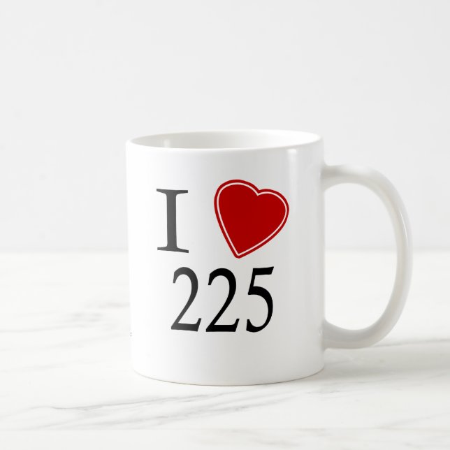 Caneca De Café Eu amo 225 Baton Rouge (Direita)