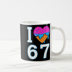 Caneca De Café Eu Amo 67 Meme Coração 6 7 Mercadorias Coisas Seis