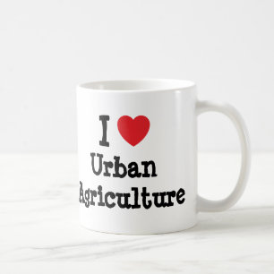 Caneca De Café Eu amo a agricultura urbana personalizada personal