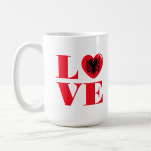 Caneca De Café Eu amo a Albânia