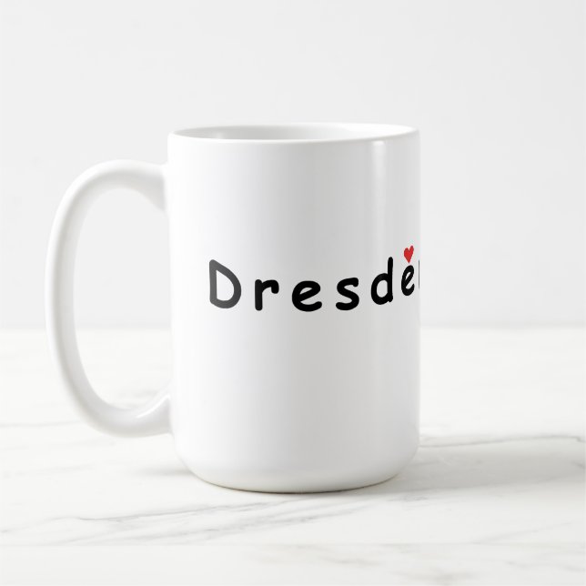 Caneca De Café Eu amo a Alemanha Dresden (Esquerda)