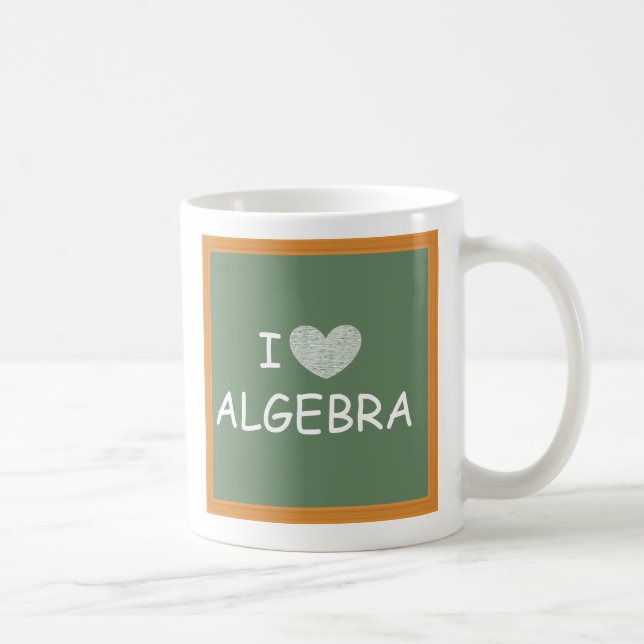 Caneca De Café Eu amo a álgebra (Direita)