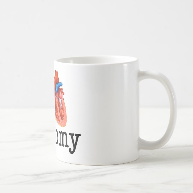 Caneca De Café Eu amo a anatomia (Direita)