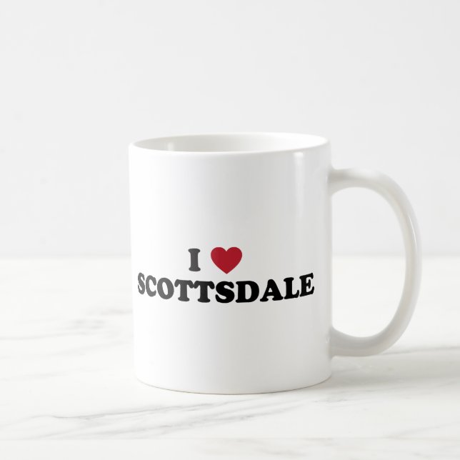 Caneca De Café Eu amo a arizona de Scottsdale (Direita)