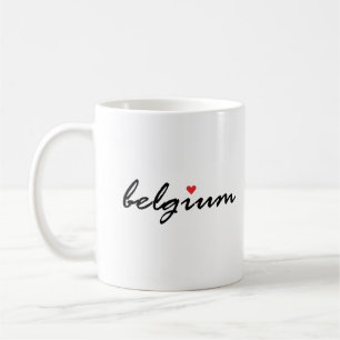 Caneca De Café Eu amo a Bélgica