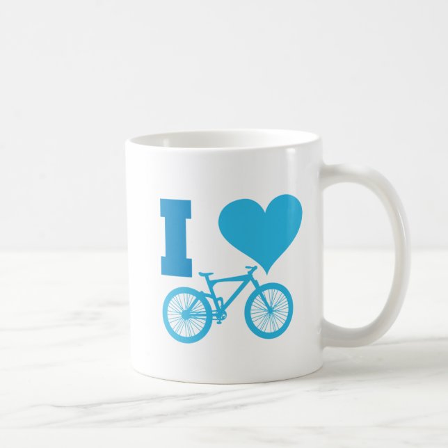 Caneca De Café Eu amo a bicicleta (Direita)