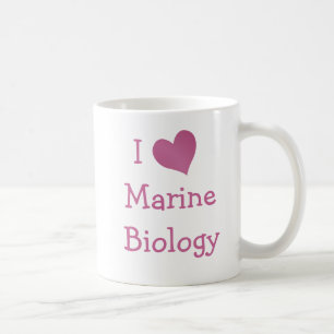 Caneca De Café Eu amo a biologia marinha