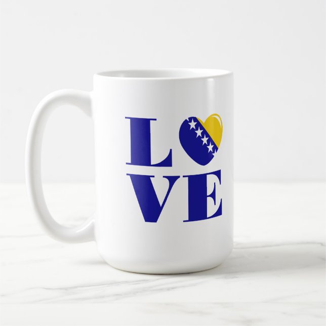 Caneca De Café Eu amo a Bósnia (Esquerda)